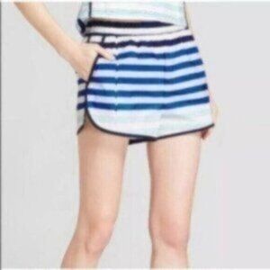 Hunter for Target Women's Blue & White Stripes Windbreaker Shorts Size Plus 3X